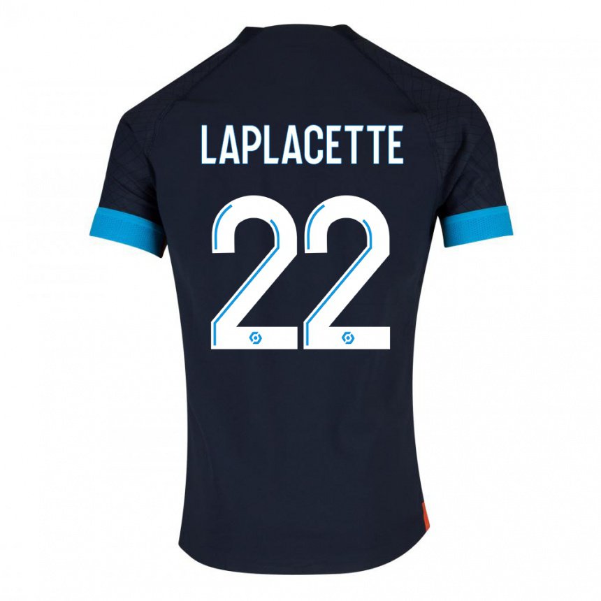 Niño Camiseta Tess Laplacette #22 Olímpico Negro 2ª Equipación 2022/23 La Camisa