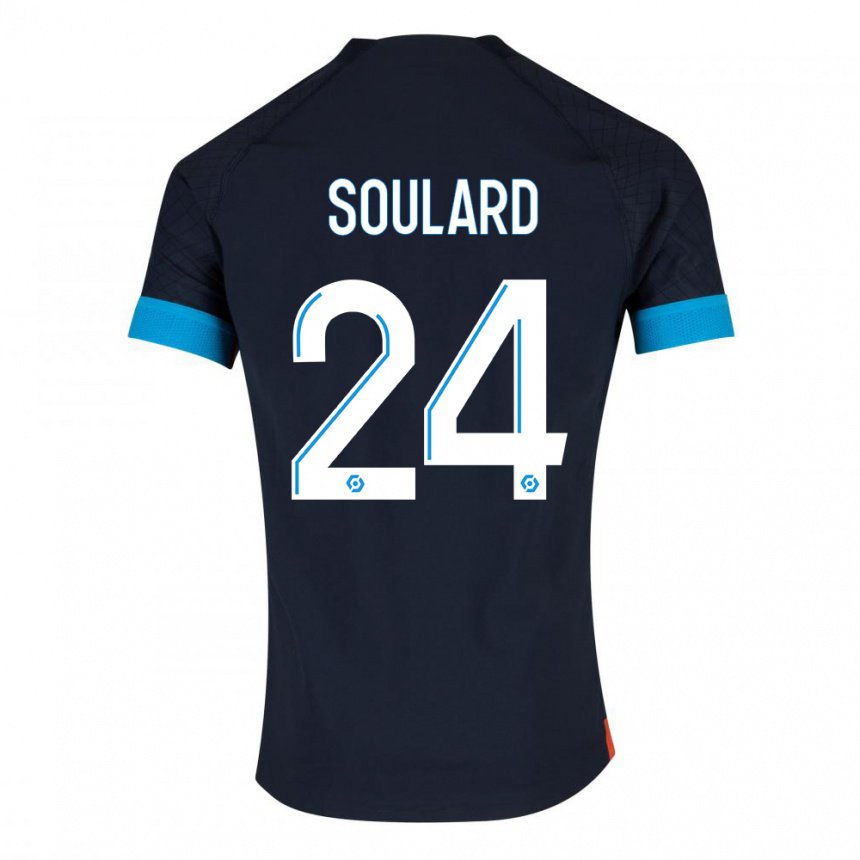 Niño Camiseta Amandine Soulard #24 Olímpico Negro 2ª Equipación 2022/23 La Camisa