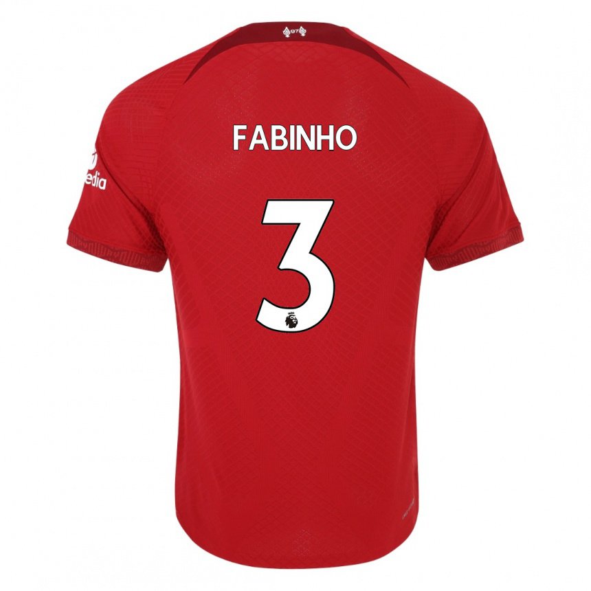 Hombre Camiseta Fabinho #3 Rojo Oscuro 1ª Equipación 2022/23 La Camisa
