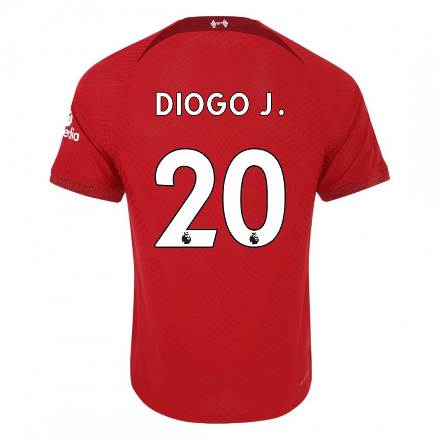 Hombre Camiseta Diogo Jota #20 Rojo Oscuro 1ª Equipación 2022/23 La Camisa