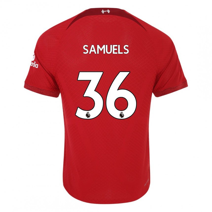 Hombre Camiseta Kerron Samuels #36 Rojo Oscuro 1ª Equipación 2022/23 La Camisa