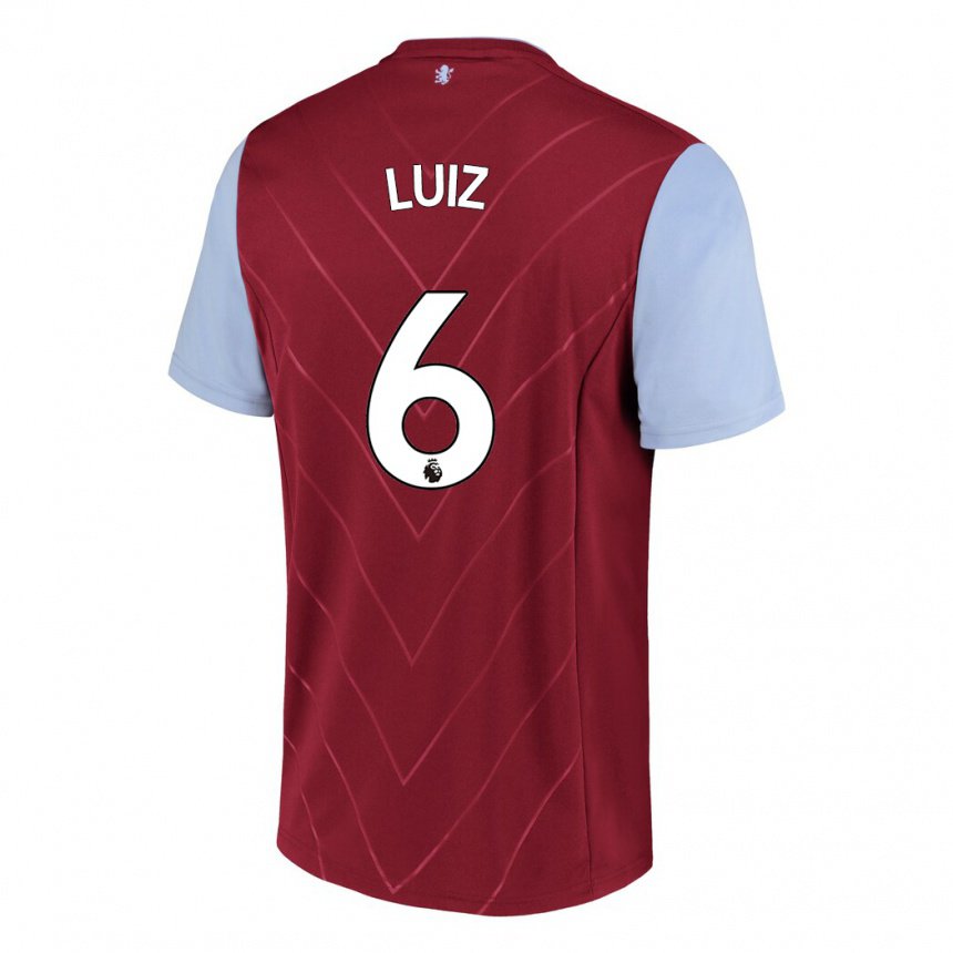 Hombre Camiseta Douglas Luiz #6 Vino 1ª Equipación 2022/23 La Camisa