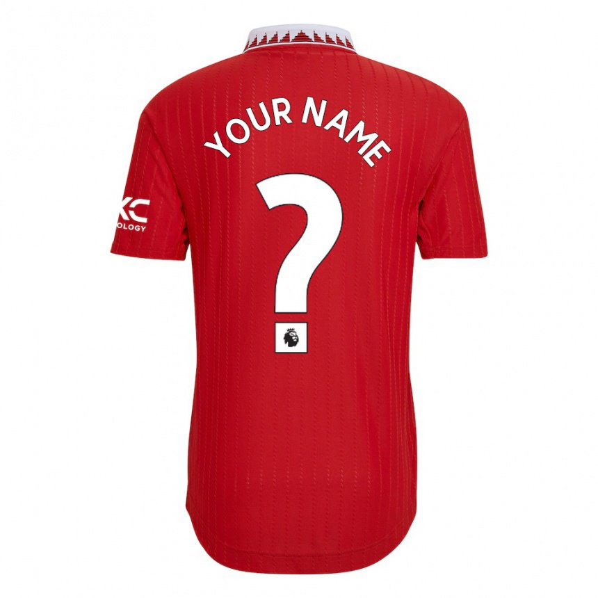 Hombre Camiseta Su Nombre #0 Rojo 1ª Equipación 2022/23 La Camisa