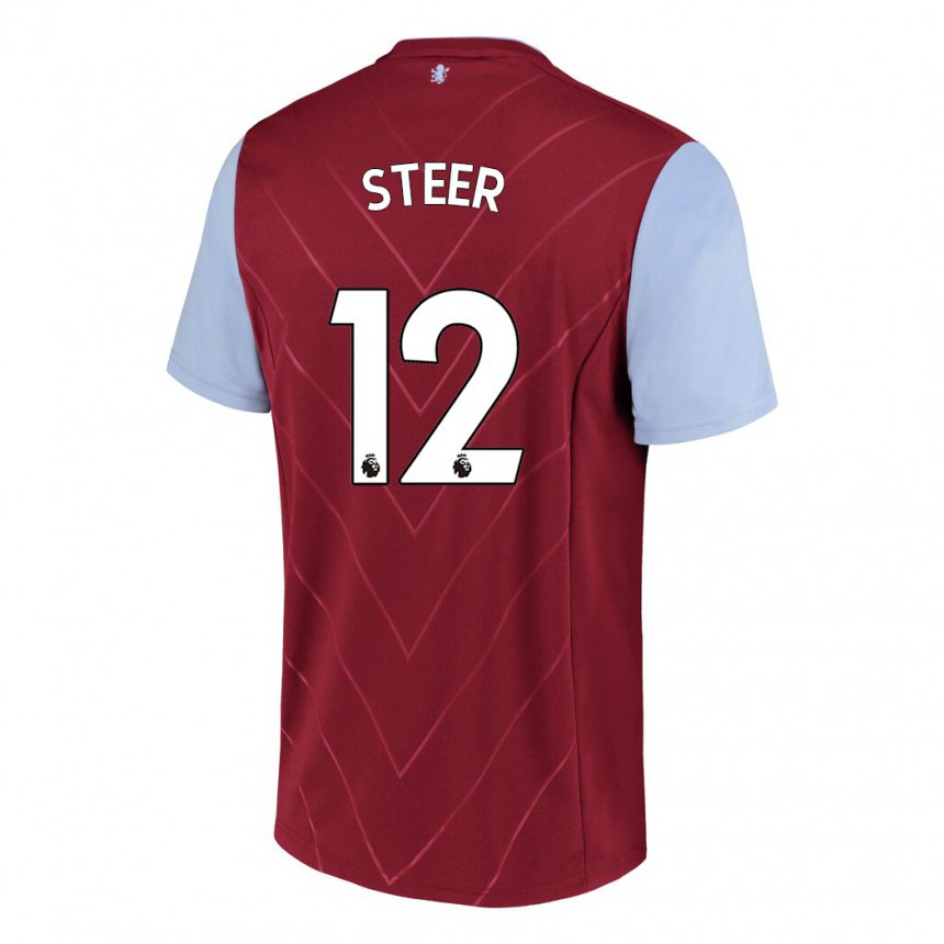 Hombre Camiseta Jed Steer #12 Vino 1ª Equipación 2022/23 La Camisa
