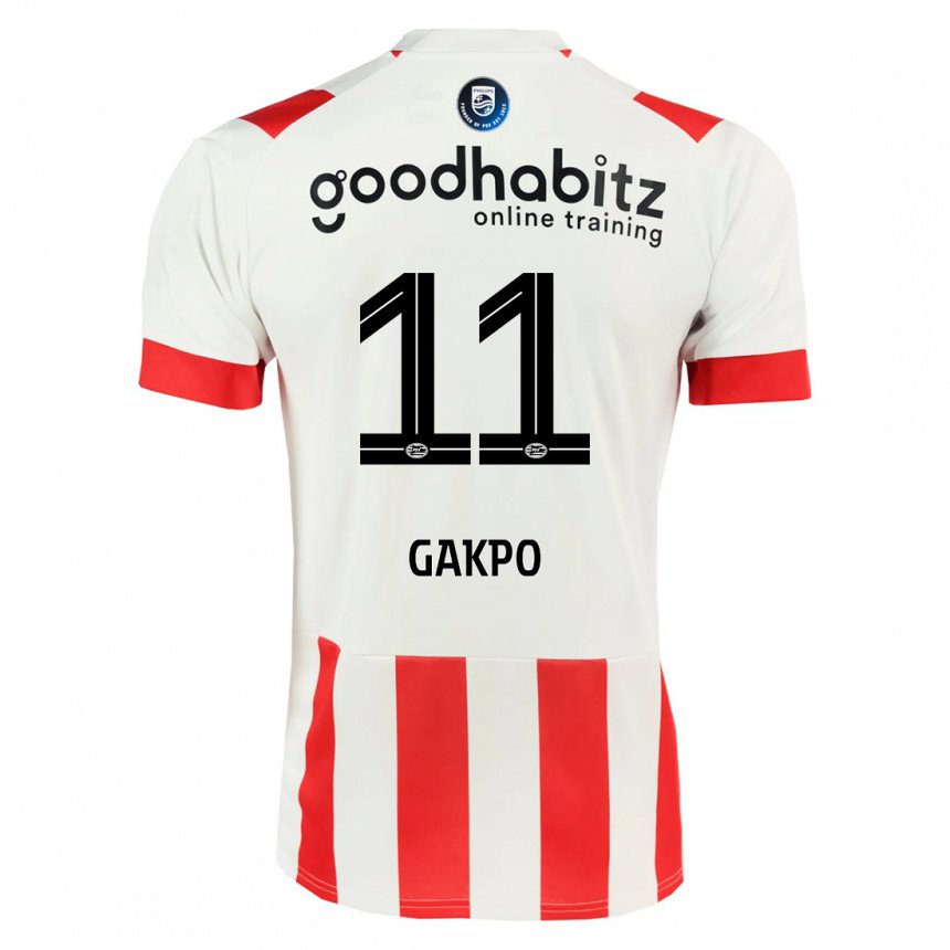 Hombre Camiseta Cody Gakpo #11 Rosa Oscuro 1ª Equipación 2022/23 La Camisa