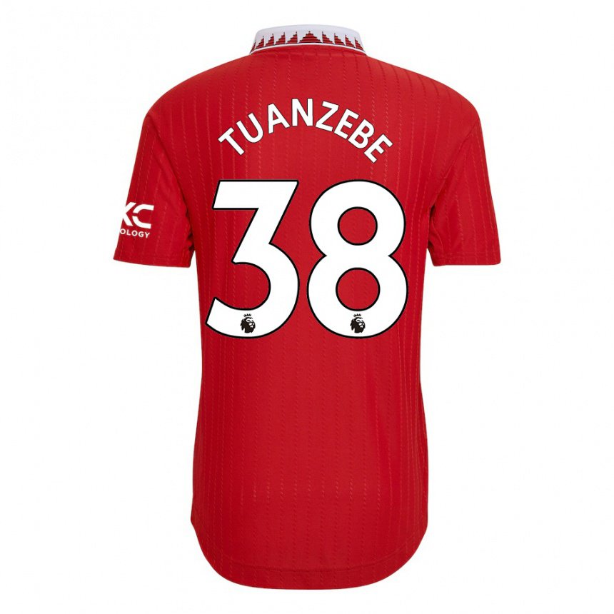 Hombre Camiseta Axel Tuanzebe #38 Rojo 1ª Equipación 2022/23 La Camisa
