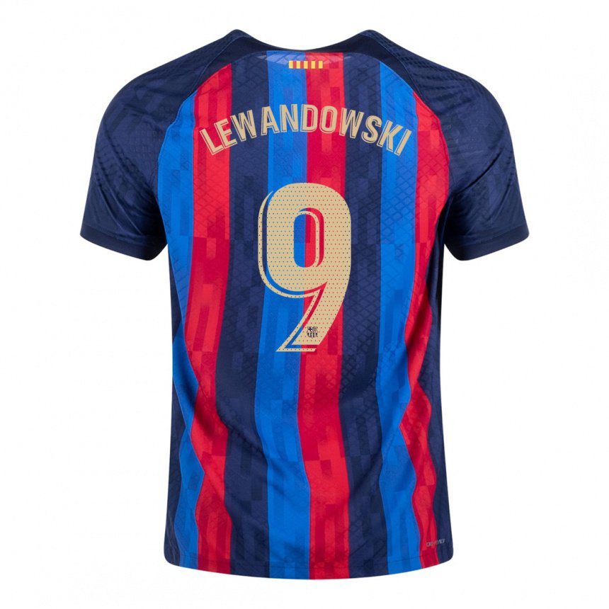 Hombre Camiseta Robert Lewandowski #9 Azul Escarlata 1ª Equipación 2022/23 La Camisa