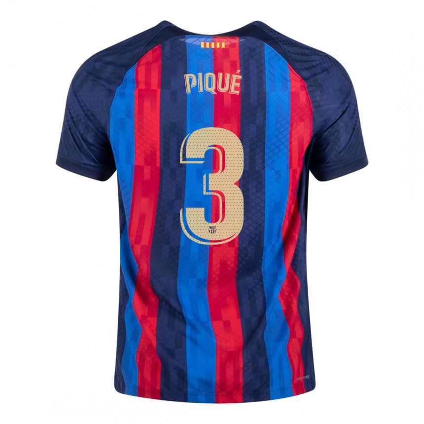 Hombre Camiseta Gerard Piqué #3 Azul Escarlata 1ª Equipación 2022/23 La Camisa