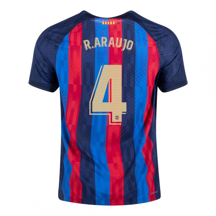 Hombre Camiseta Ronald Araújo #4 Azul Escarlata 1ª Equipación 2022/23 La Camisa