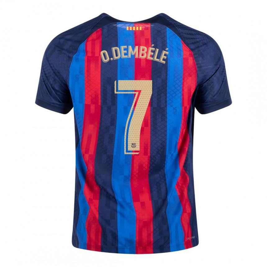 Hombre Camiseta Ousmane Dembélé #7 Azul Escarlata 1ª Equipación 2022/23 La Camisa