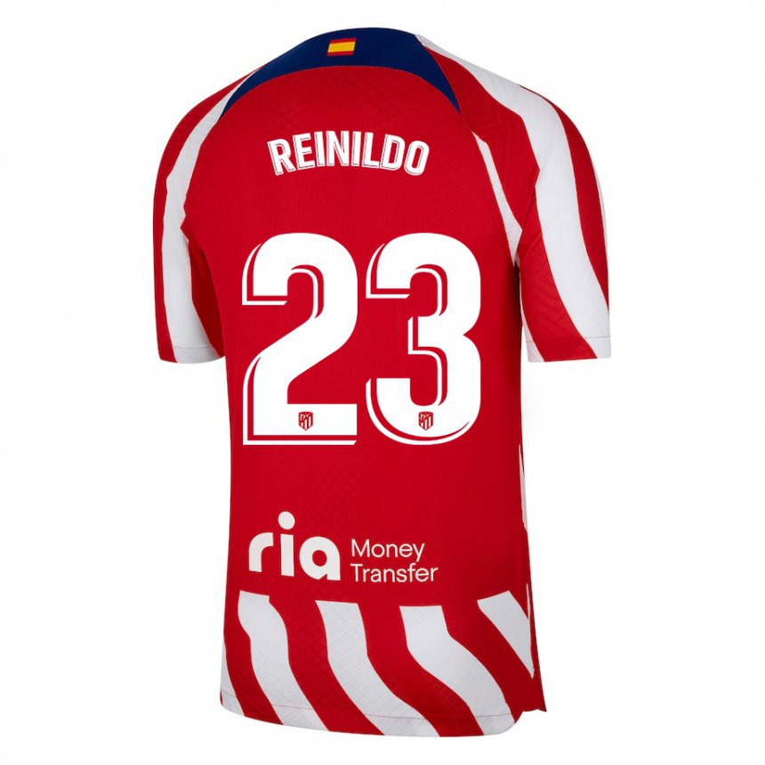 Hombre Camiseta Reinildo Mandava #23 Rojo Blanco Azul 1ª Equipación 2022/23 La Camisa