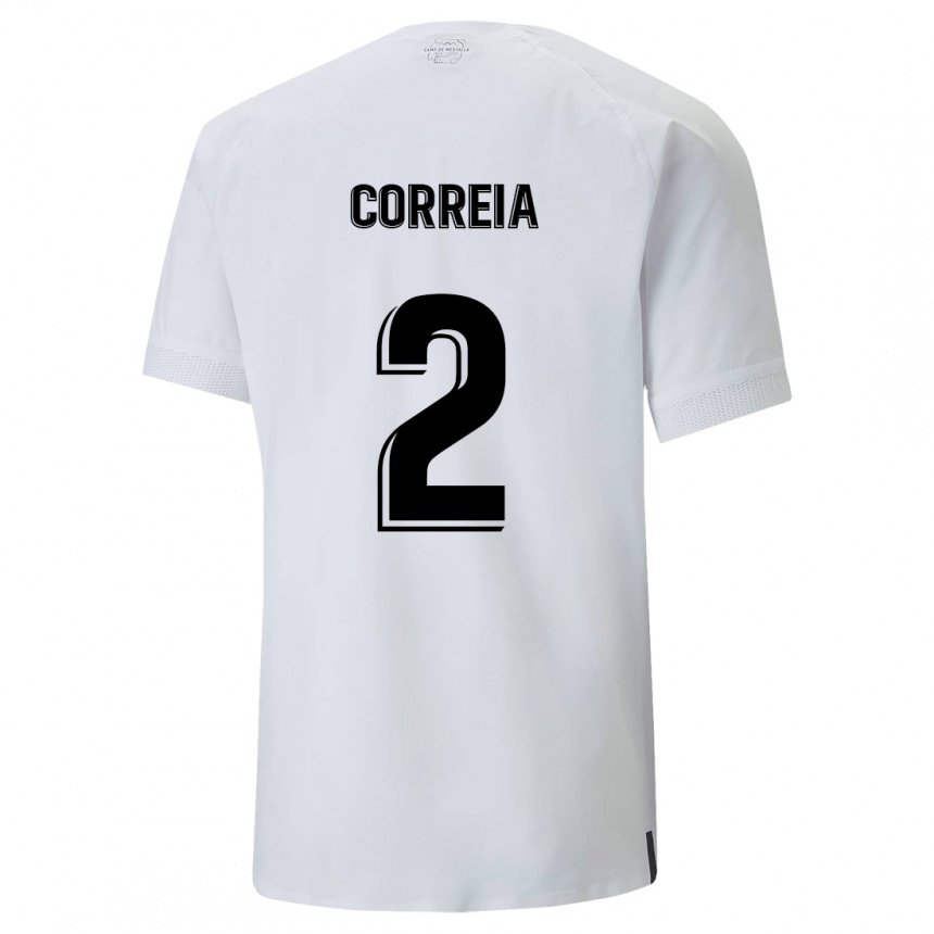 Hombre Camiseta Thierry Correia #2 Blanco Cremoso 1ª Equipación 2022/23 La Camisa