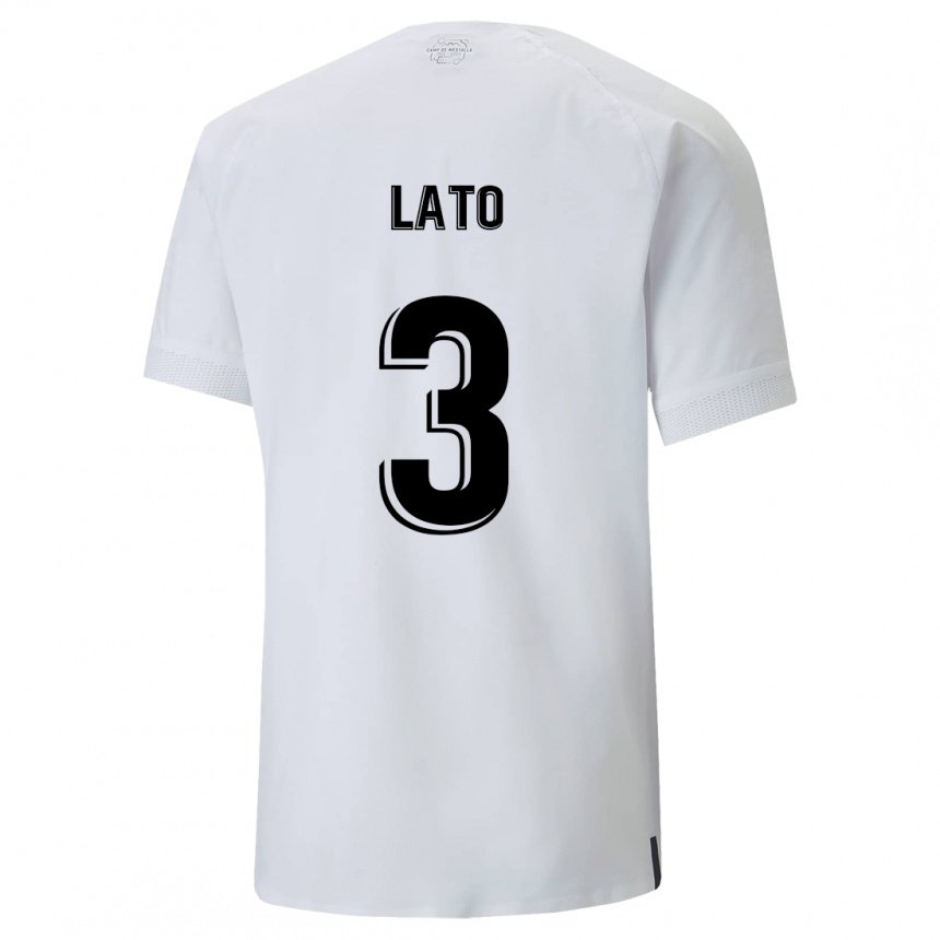 Hombre Camiseta Toni Lato #3 Blanco Cremoso 1ª Equipación 2022/23 La Camisa