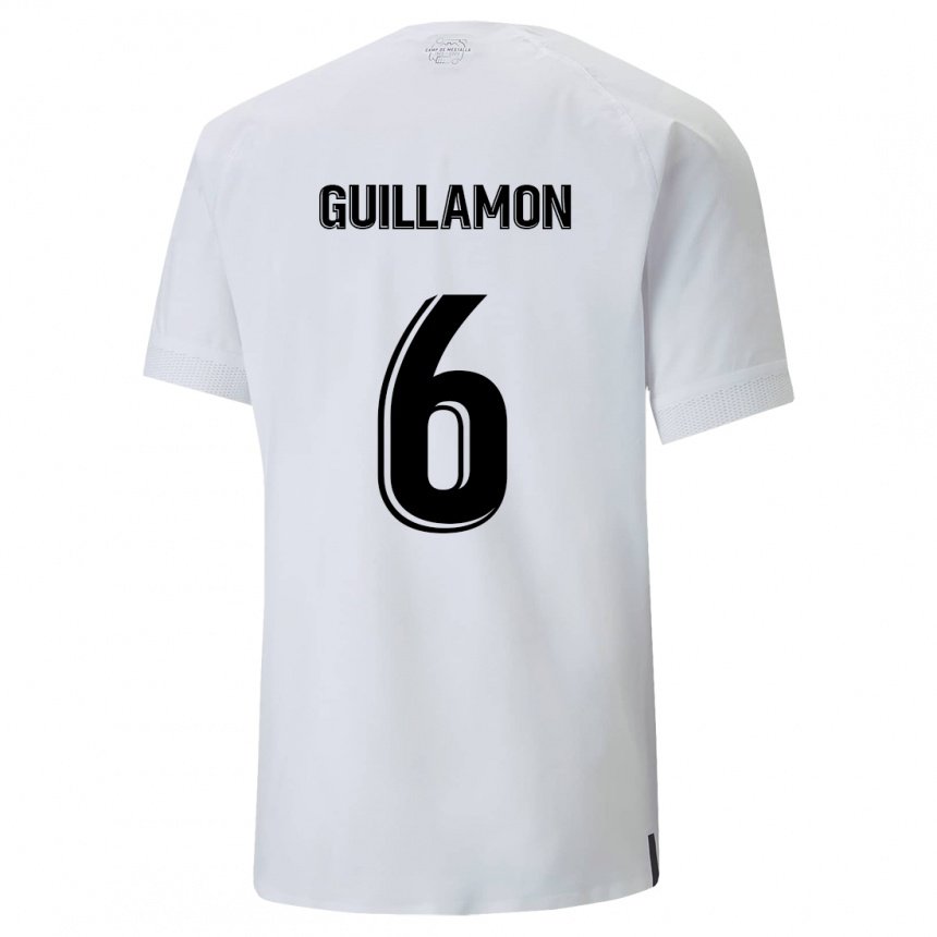 Hombre Camiseta Hugo Guillamon #6 Blanco Cremoso 1ª Equipación 2022/23 La Camisa