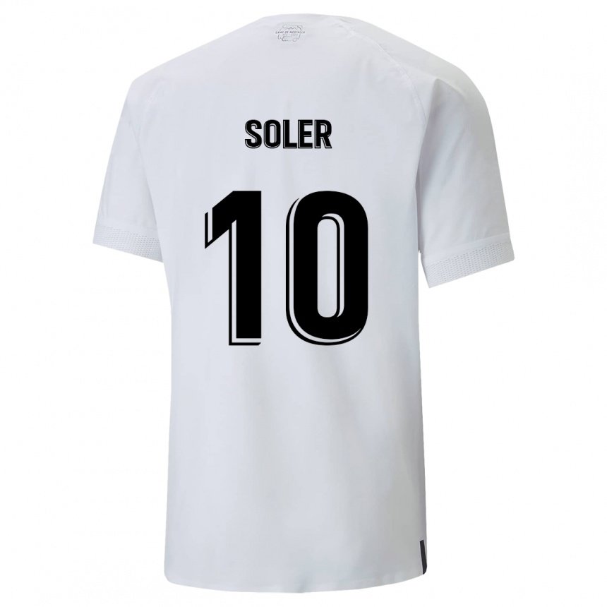 Hombre Camiseta Carlos Soler #10 Blanco Cremoso 1ª Equipación 2022/23 La Camisa