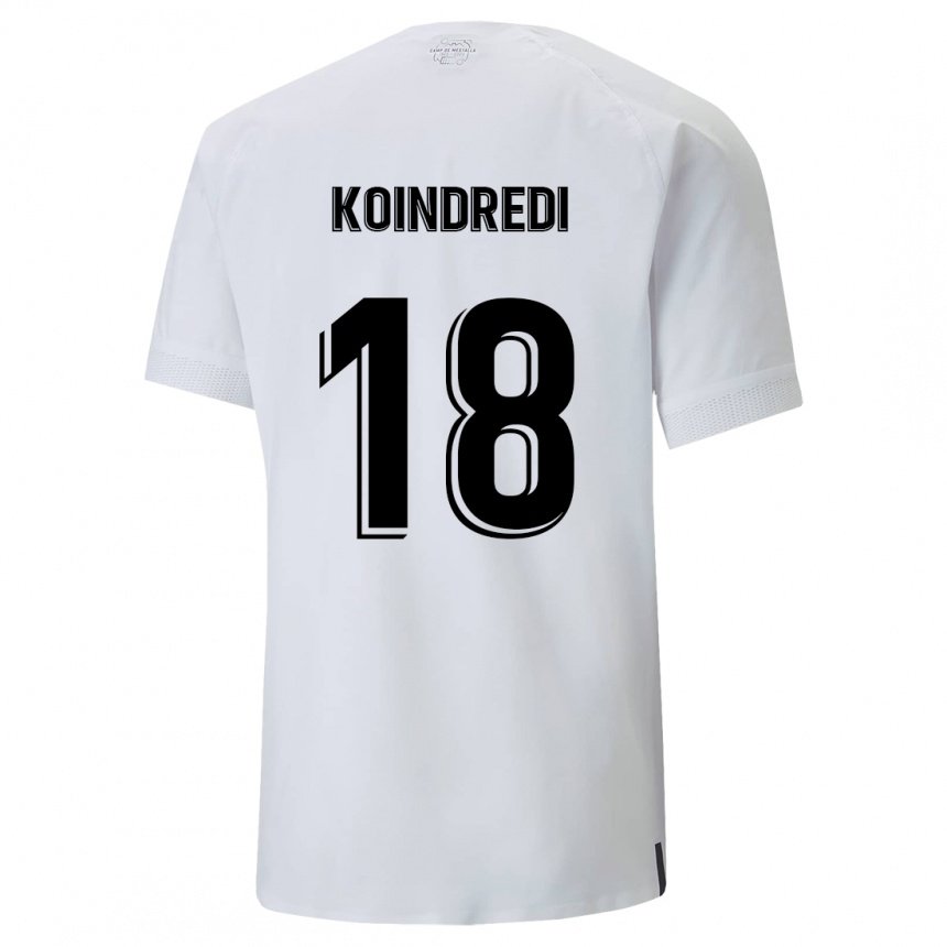 Hombre Camiseta Koba Koindredi #18 Blanco Cremoso 1ª Equipación 2022/23 La Camisa