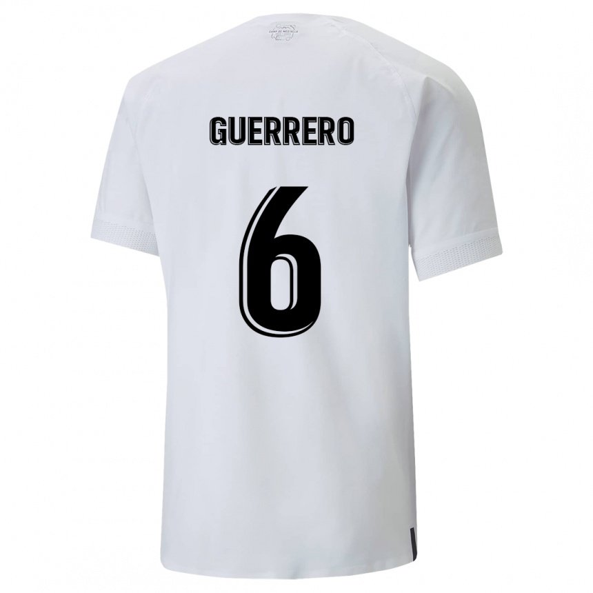 Hombre Camiseta Paula Guerrero #6 Blanco Cremoso 1ª Equipación 2022/23 La Camisa