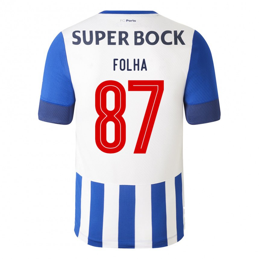Hombre Camiseta Bernardo Folha #87 Azul Real 1ª Equipación 2022/23 La Camisa