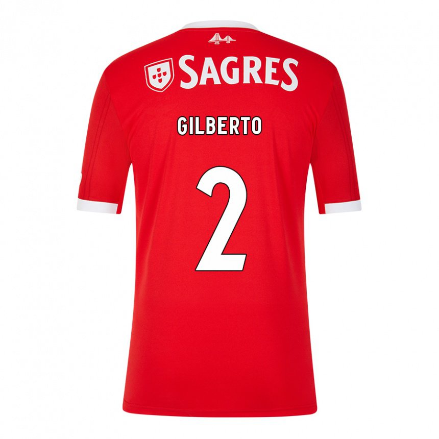 Hombre Camiseta Gilberto #2 Rojo Neón 1ª Equipación 2022/23 La Camisa
