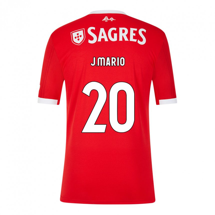 Hombre Camiseta Joao Mario #20 Rojo Neón 1ª Equipación 2022/23 La Camisa