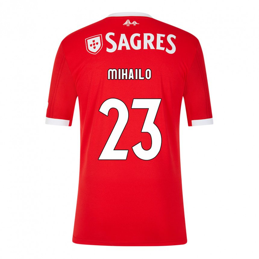 Hombre Camiseta Mihailo Ristic #23 Rojo Neón 1ª Equipación 2022/23 La Camisa