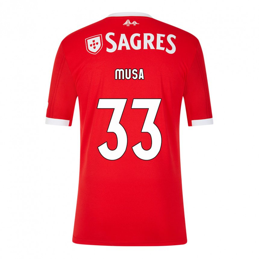 Hombre Camiseta Petar Musa #33 Rojo Neón 1ª Equipación 2022/23 La Camisa
