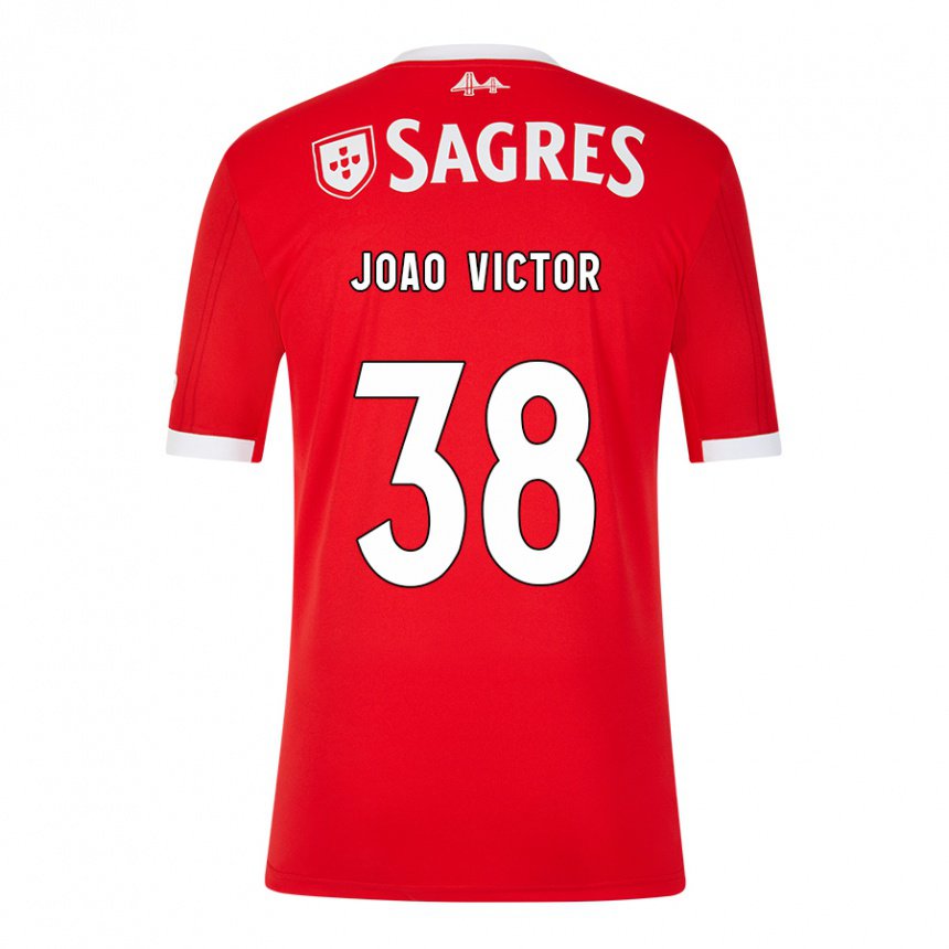 Hombre Camiseta Joao Victor #38 Rojo Neón 1ª Equipación 2022/23 La Camisa
