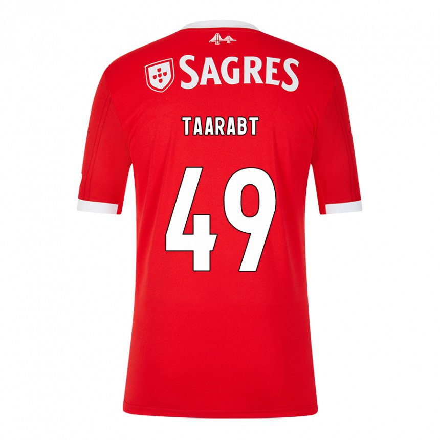 Hombre Camiseta Adel Taarabt #49 Rojo Neón 1ª Equipación 2022/23 La Camisa