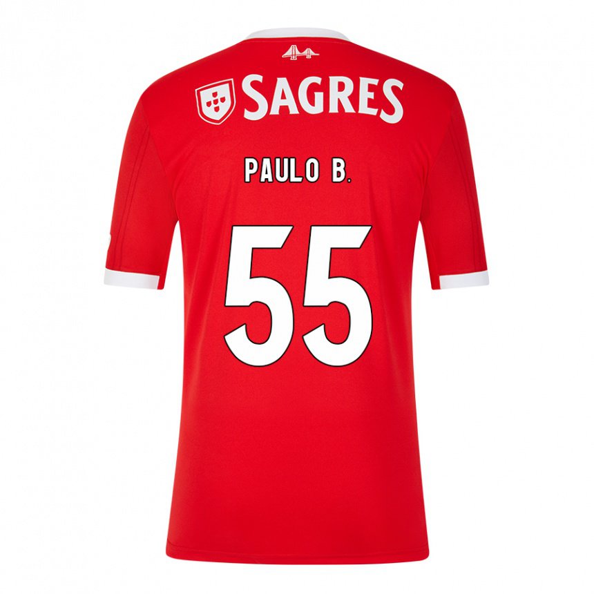 Hombre Camiseta Paulo Bernardo #55 Rojo Neón 1ª Equipación 2022/23 La Camisa