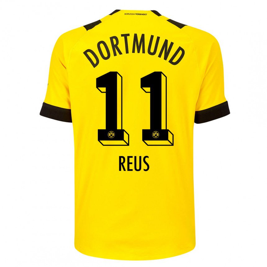 Hombre Camiseta Marco Reus #11 Amarillo 1ª Equipación 2022/23 La Camisa