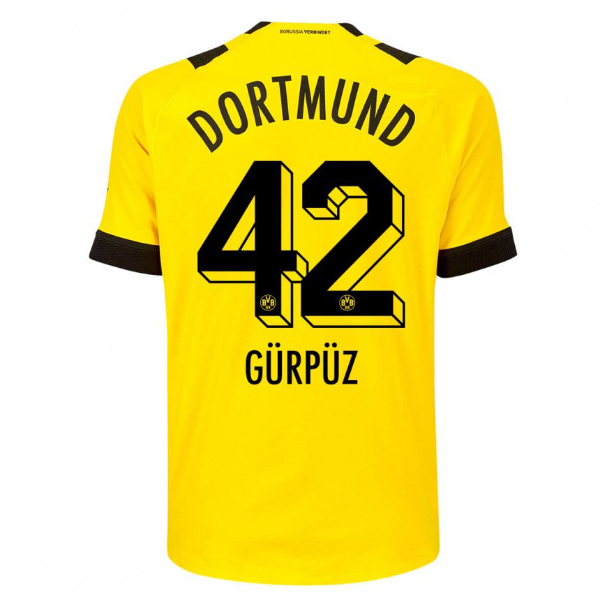 Hombre Camiseta Goktan Gurpuz #42 Amarillo 1ª Equipación 2022/23 La Camisa