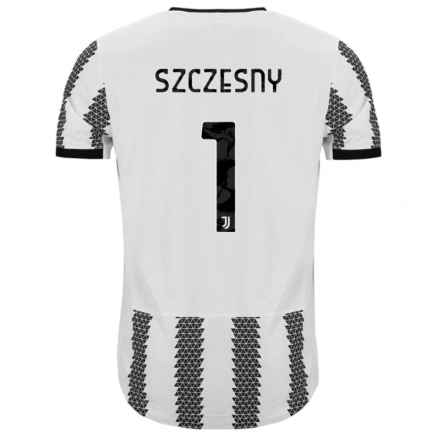 Hombre Camiseta Wojciech Szczesny #1 Blanco Negro 1ª Equipación 2022/23 La Camisa