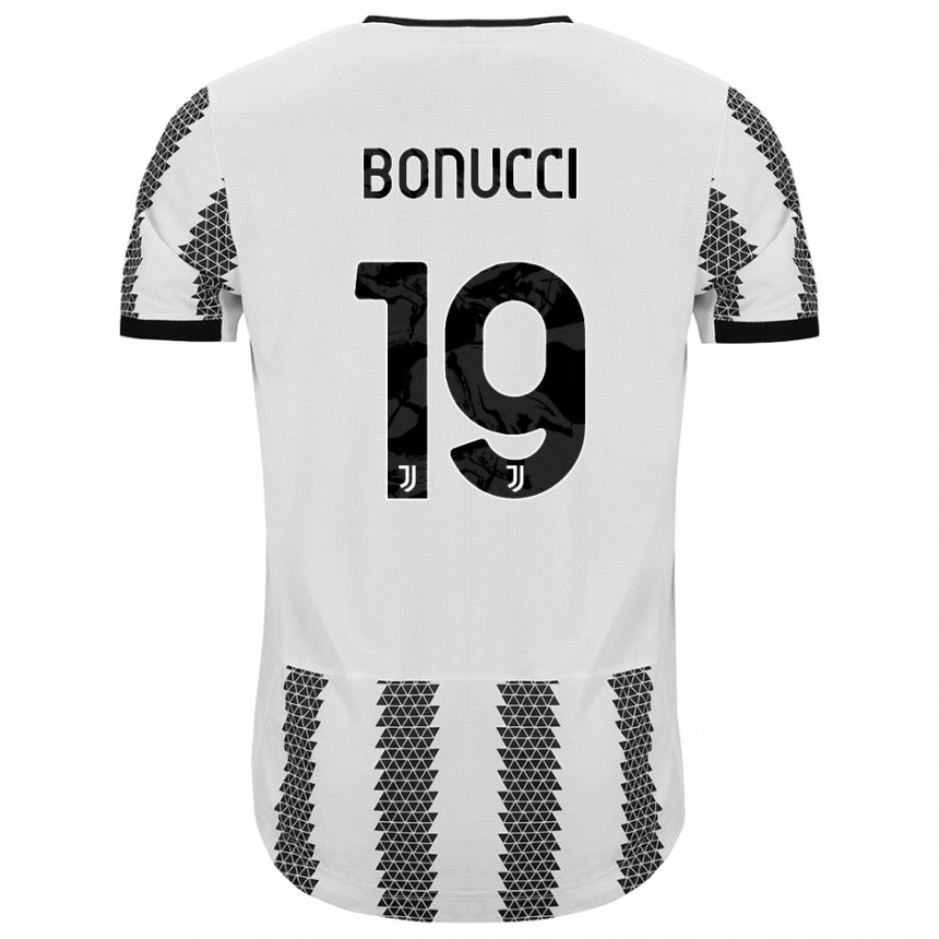 Hombre Camiseta Leonardo Bonucci #19 Blanco Negro 1ª Equipación 2022/23 La Camisa