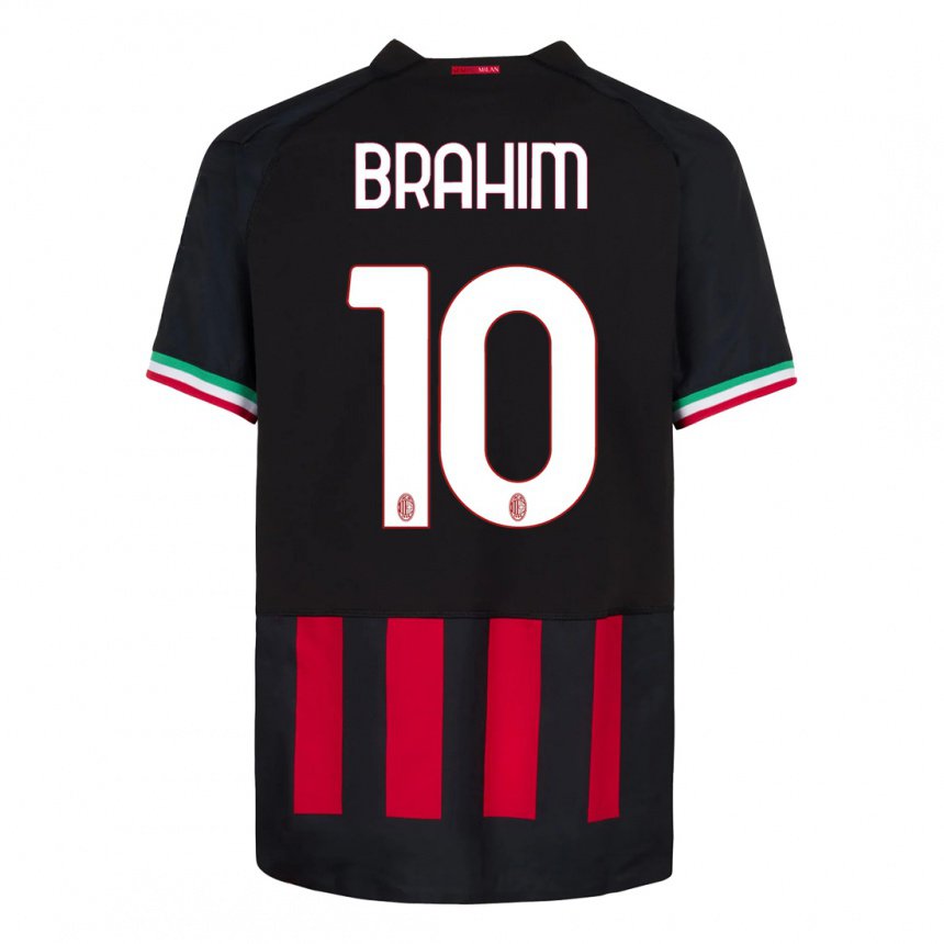 Hombre Camiseta Brahim Diaz #10 Negro Rojo 1ª Equipación 2022/23 La Camisa