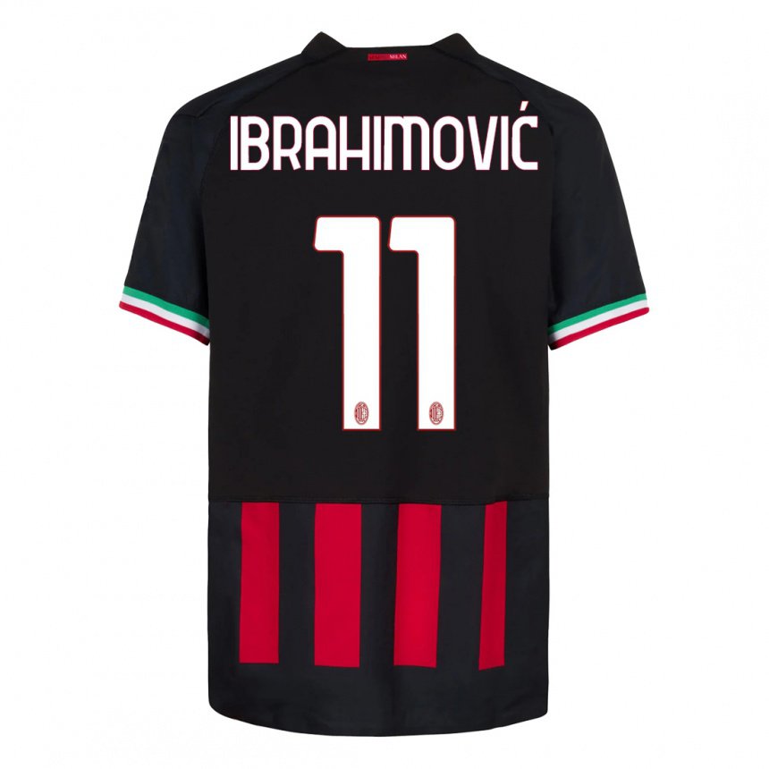 Hombre Camiseta Zlatan Ibrahimovic #11 Negro Rojo 1ª Equipación 2022/23 La Camisa