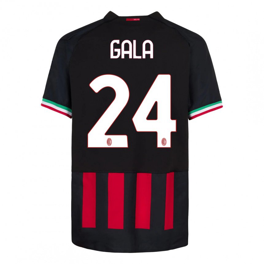 Hombre Camiseta Antonio Gala #24 Negro Rojo 1ª Equipación 2022/23 La Camisa