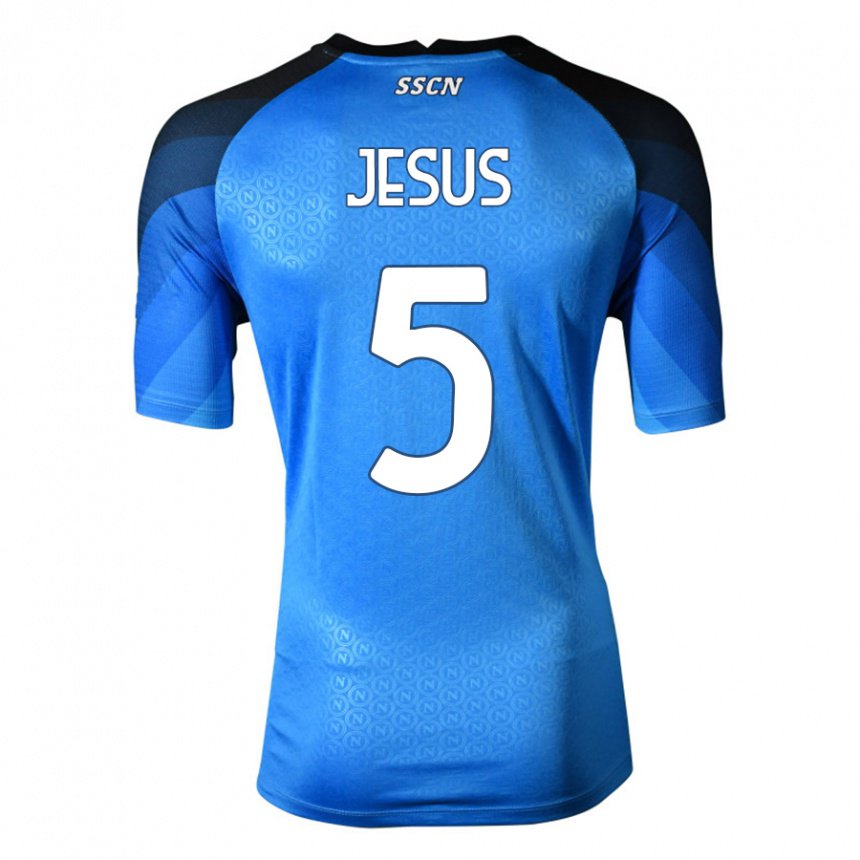 Hombre Camiseta Juan Jesus #5 Azul Oscuro Gris 1ª Equipación 2022/23 La Camisa