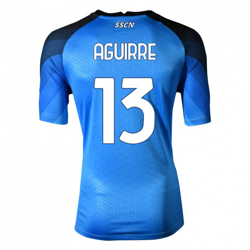 Hombre Camiseta Yolanda Aguirre #13 Azul Oscuro Gris 1ª Equipación 2022/23 La Camisa