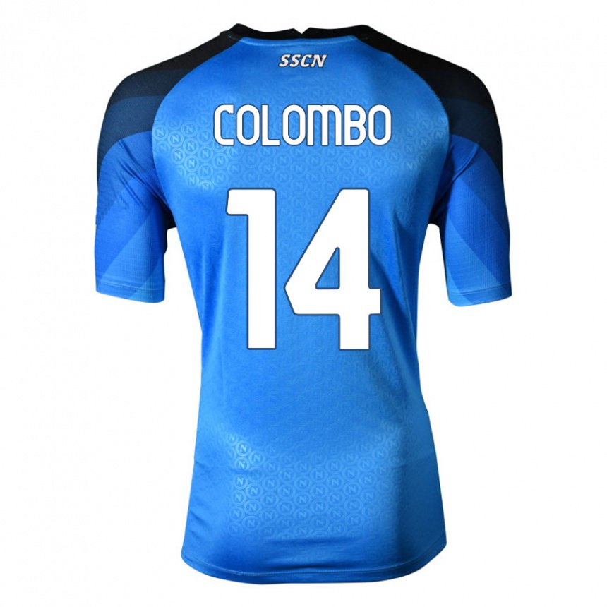 Hombre Camiseta Sofia Colombo #14 Azul Oscuro Gris 1ª Equipación 2022/23 La Camisa