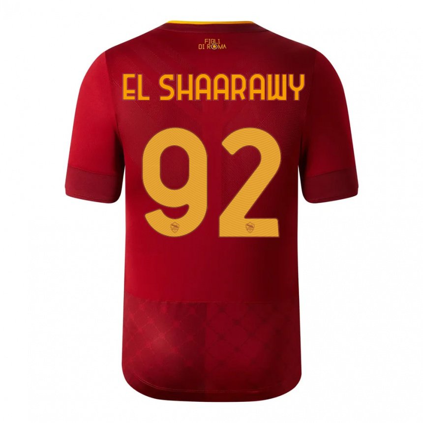 Hombre Camiseta Stephan El Shaarawy #92 Marrón Rojo 1ª Equipación 2022/23 La Camisa