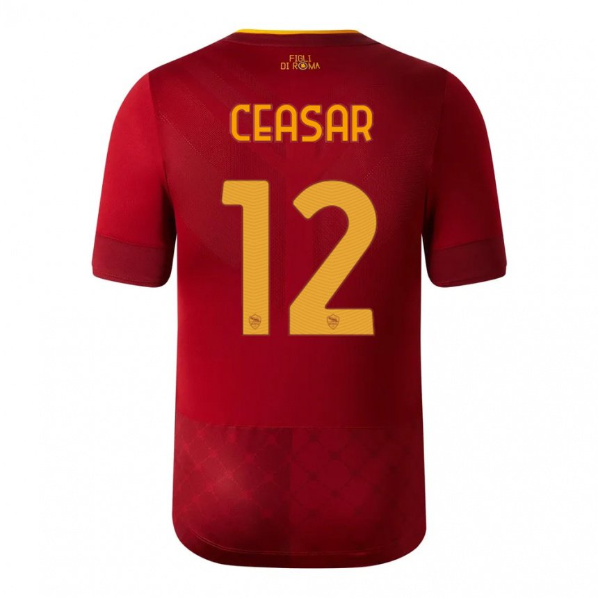 Hombre Camiseta Camelia Ceasar #12 Marrón Rojo 1ª Equipación 2022/23 La Camisa