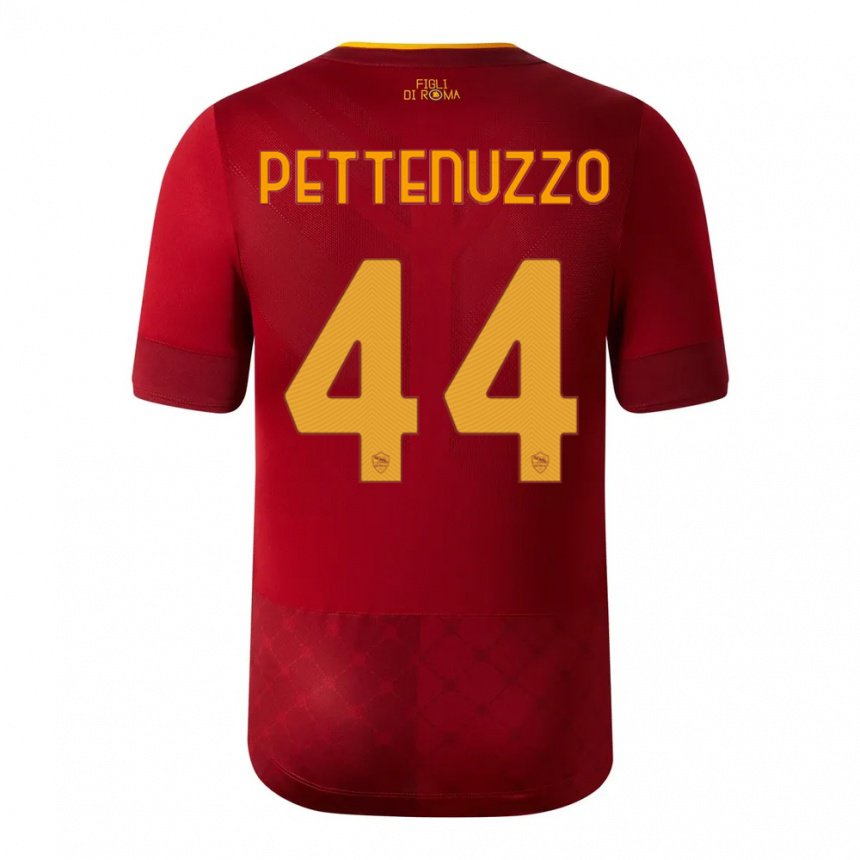 Hombre Camiseta Tecla Pettenuzzo #44 Marrón Rojo 1ª Equipación 2022/23 La Camisa