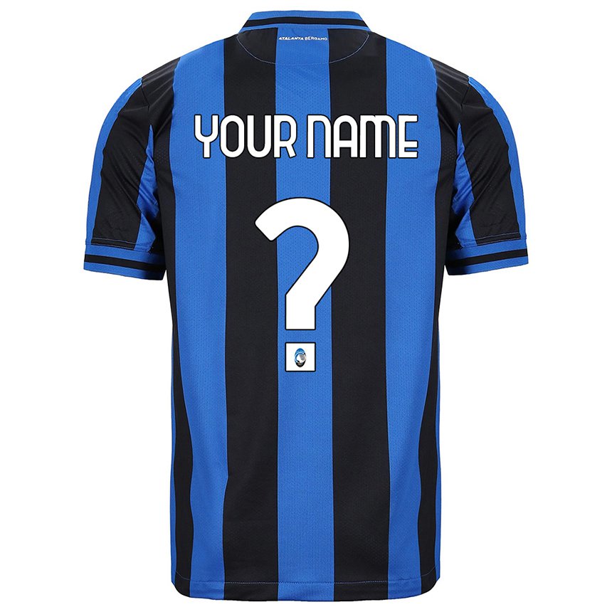 Hombre Camiseta Su Nombre #0 Azul Negro 1ª Equipación 2022/23 La Camisa