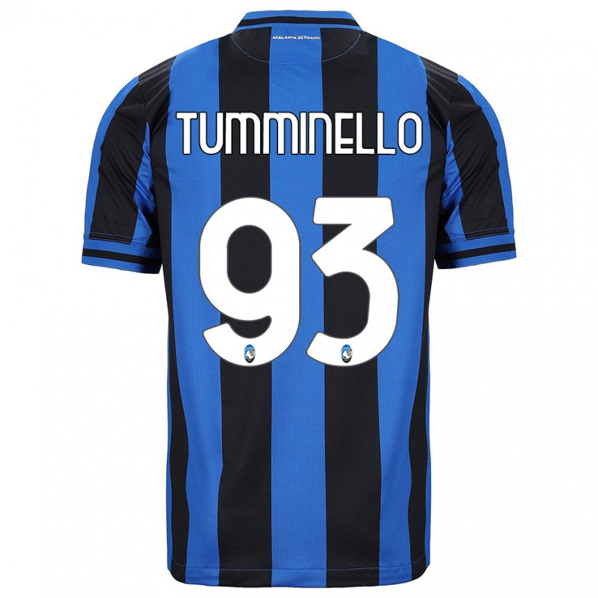 Hombre Camiseta Marco Tumminello #93 Azul Negro 1ª Equipación 2022/23 La Camisa