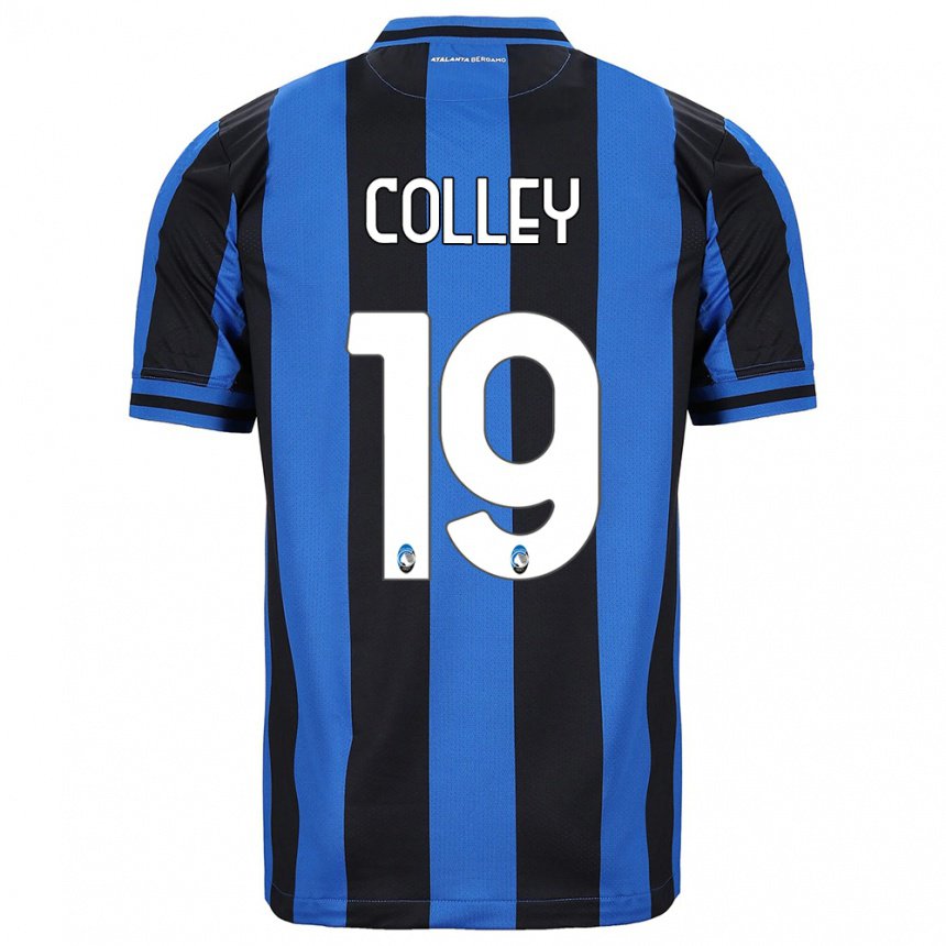 Hombre Camiseta Ebrima Colley #19 Azul Negro 1ª Equipación 2022/23 La Camisa