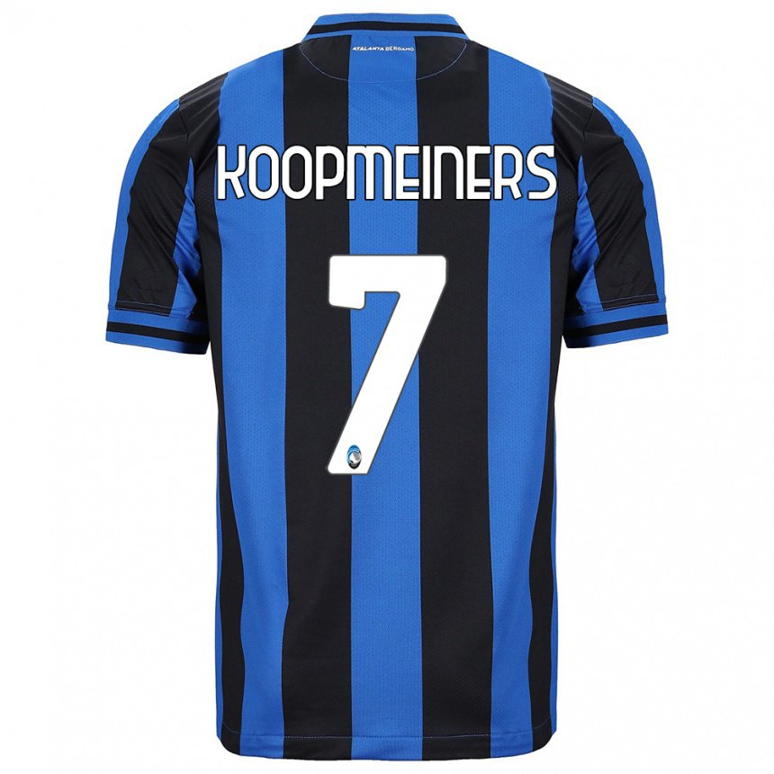 Hombre Camiseta Teun Koopmeiners #7 Azul Negro 1ª Equipación 2022/23 La Camisa