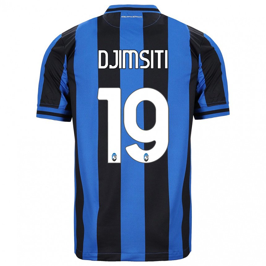 Hombre Camiseta Berat Djimsiti #19 Azul Negro 1ª Equipación 2022/23 La Camisa