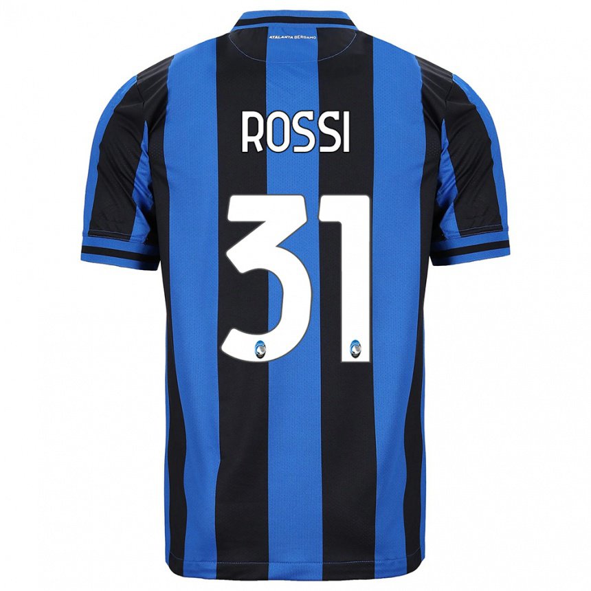 Hombre Camiseta Francesco Rossi #31 Azul Negro 1ª Equipación 2022/23 La Camisa