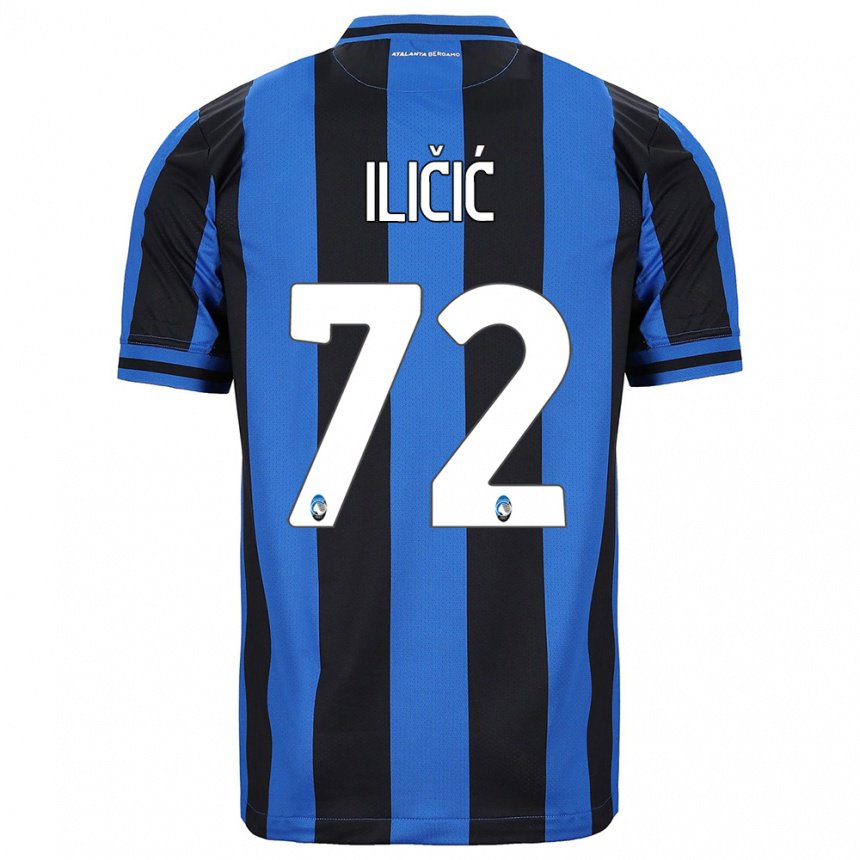 Hombre Camiseta Josip Ilicic #72 Azul Negro 1ª Equipación 2022/23 La Camisa