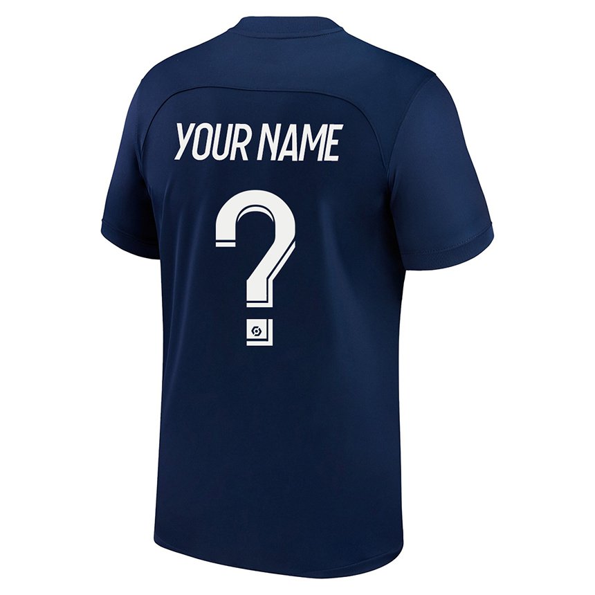 Hombre Camiseta Su Nombre #0 Azul Oscuro Rojo 1ª Equipación 2022/23 La Camisa